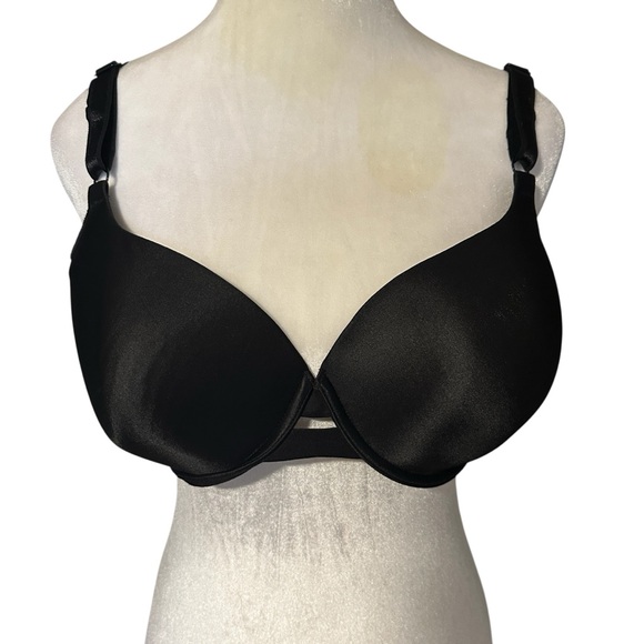 Warners Blissful Benefits Black 38C Comfort Underwire Lightly Lined T-Shirt Bra - Picture 1 of 7